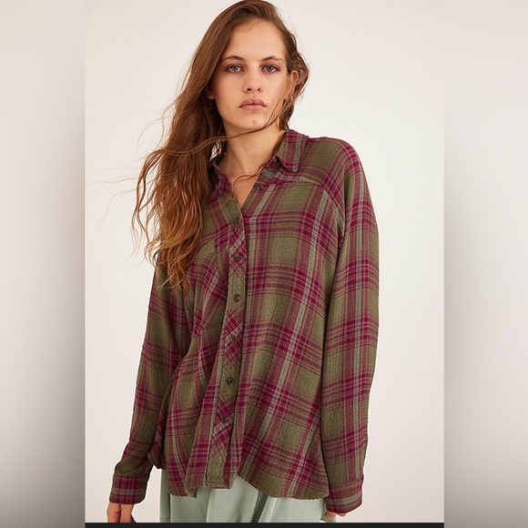 BDG Tops - URBAN OUTFITTERS BDG PLAID OVERSIZED SHIRT